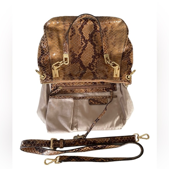 Michael Kors Brooke Medium Embossed Python
Leather Shoulder Tote. - Picture 9 of 10